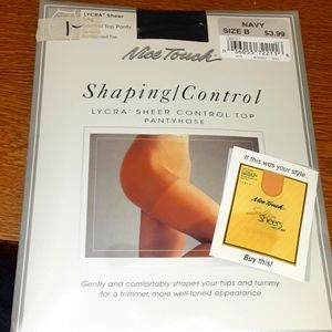 VINTAGE NICE TOUCH SHAPING CONTROL TOP PANTYHOSE NEW IN PACKAGE
